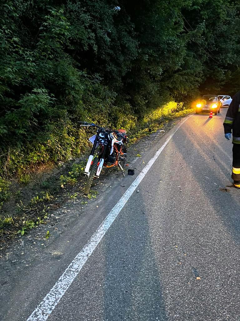 Tęgoborze, wypadek motocyklisty