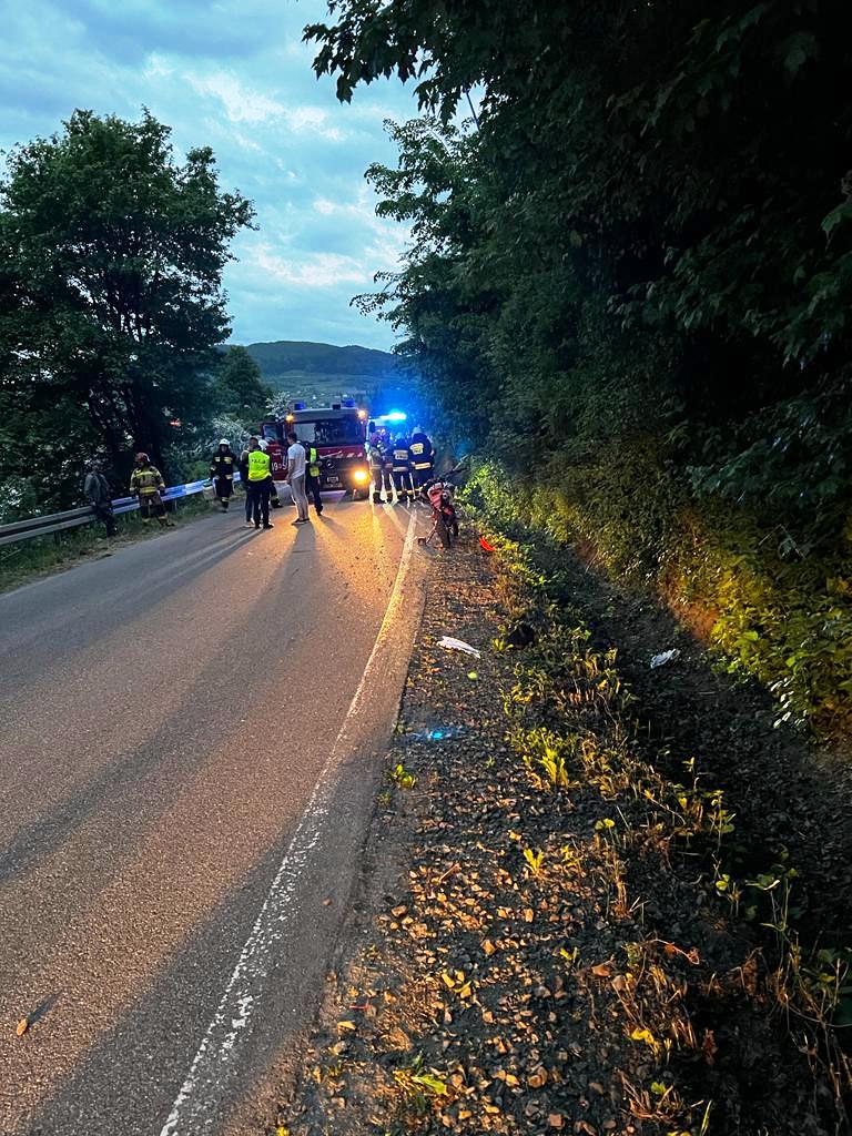 Tęgoborze, wypadek motocyklisty