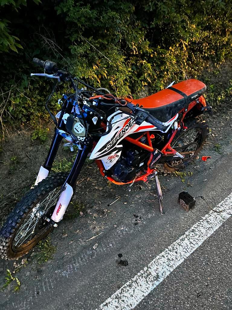 Tęgoborze, wypadek motocyklisty