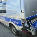 dwa radiowozy rozbite, Limanowszczyzna