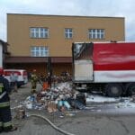 Nowy Sącz pożar samochodu ciężarowego