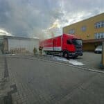 Nowy Sącz pożar samochodu ciężarowego