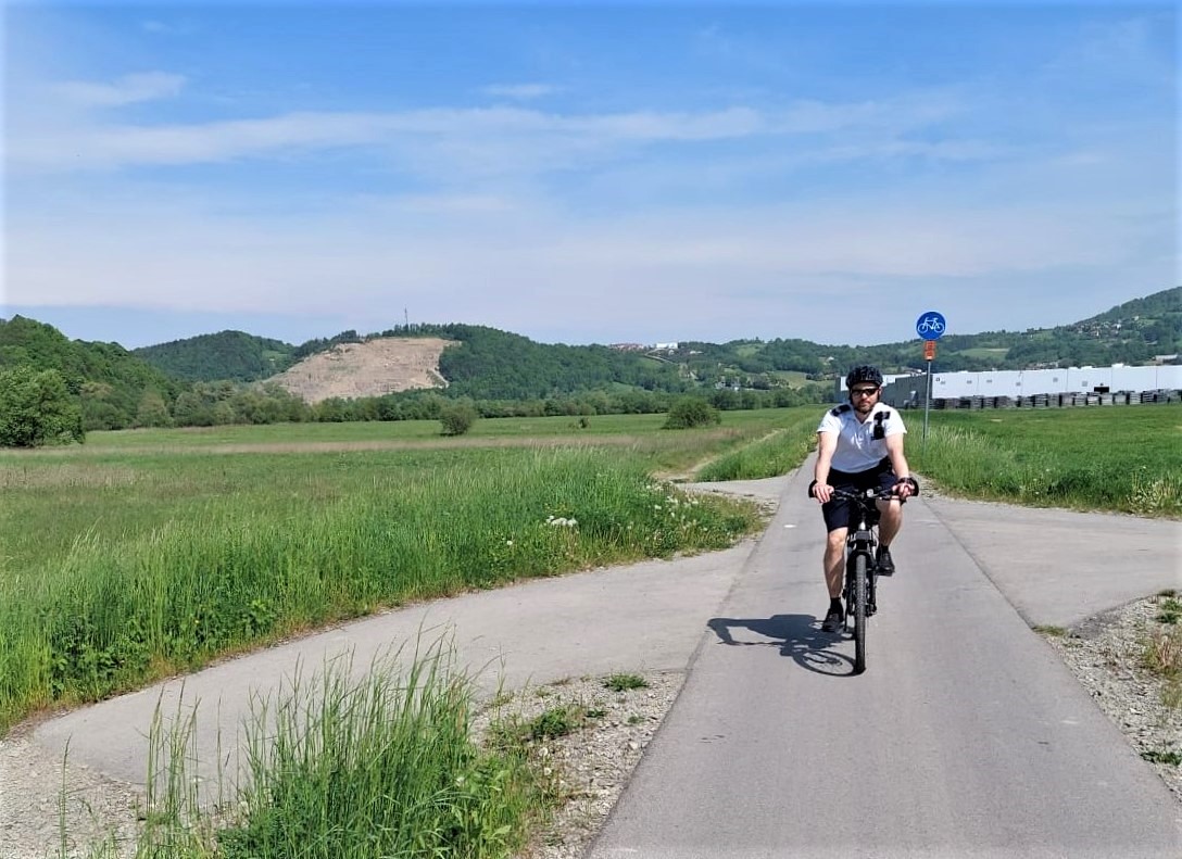 policyjne patrole na rowerze, Nowy Sącz, Sądecczyzna, powiat nowosądecki