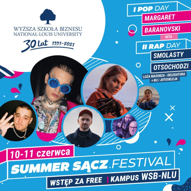 Margaret, Smolasty, Otsochodzi… będzie się grało!  Summer Sącz Festival w Wyższej Szkole Biznesu