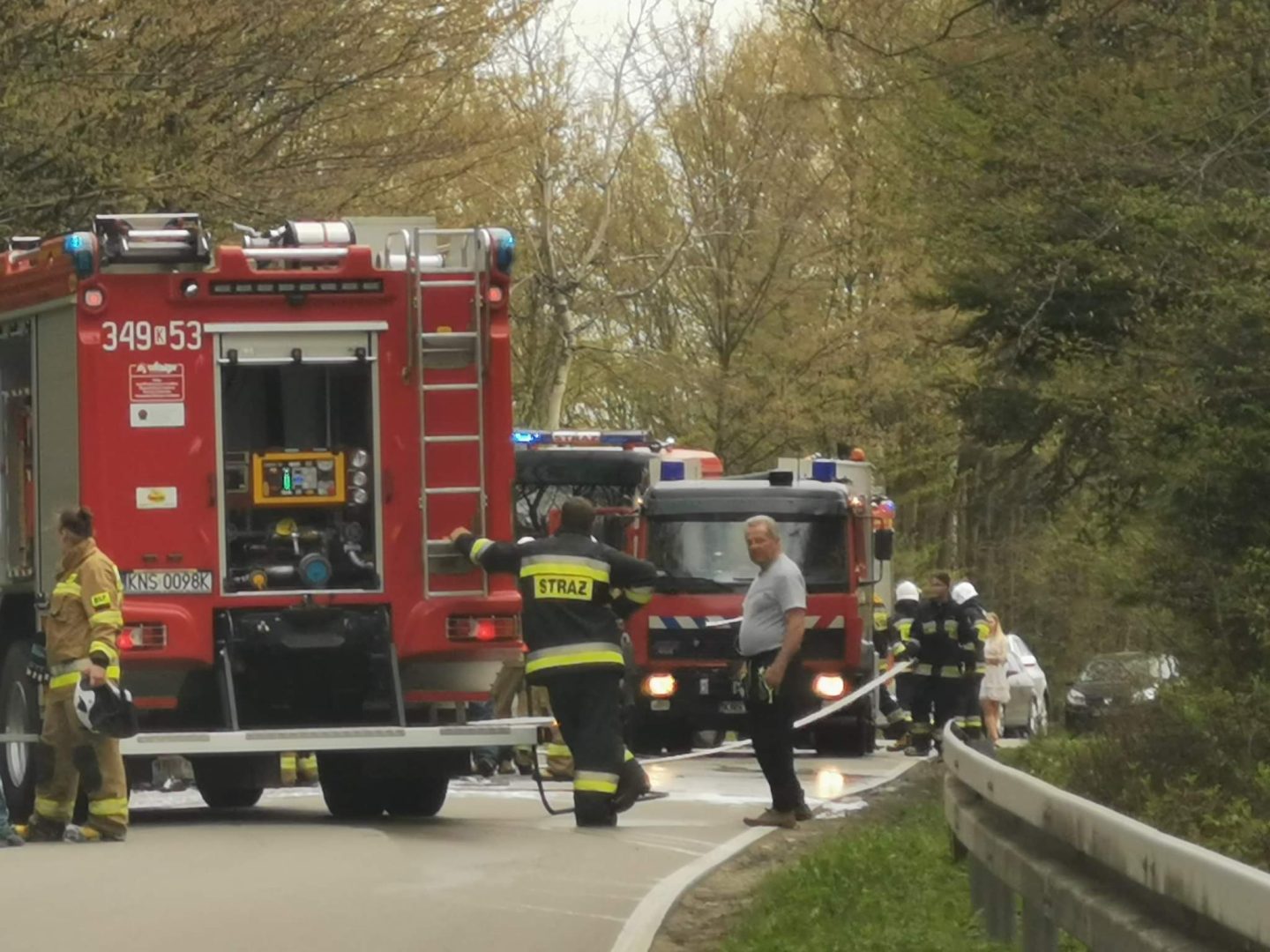 Łyczanka, pożar samochodu klasycznego