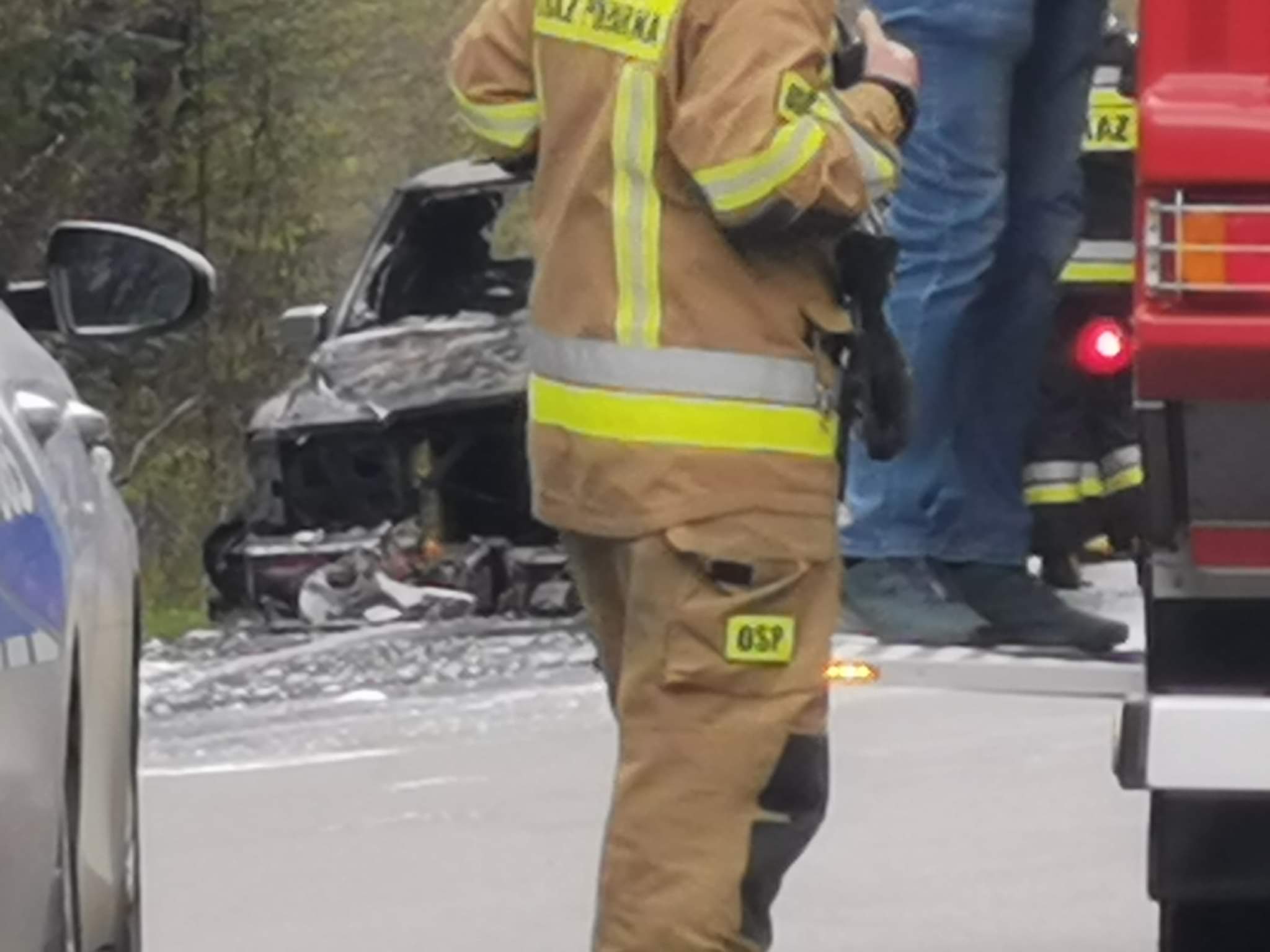 Łyczanka, pożar samochodu klasycznego