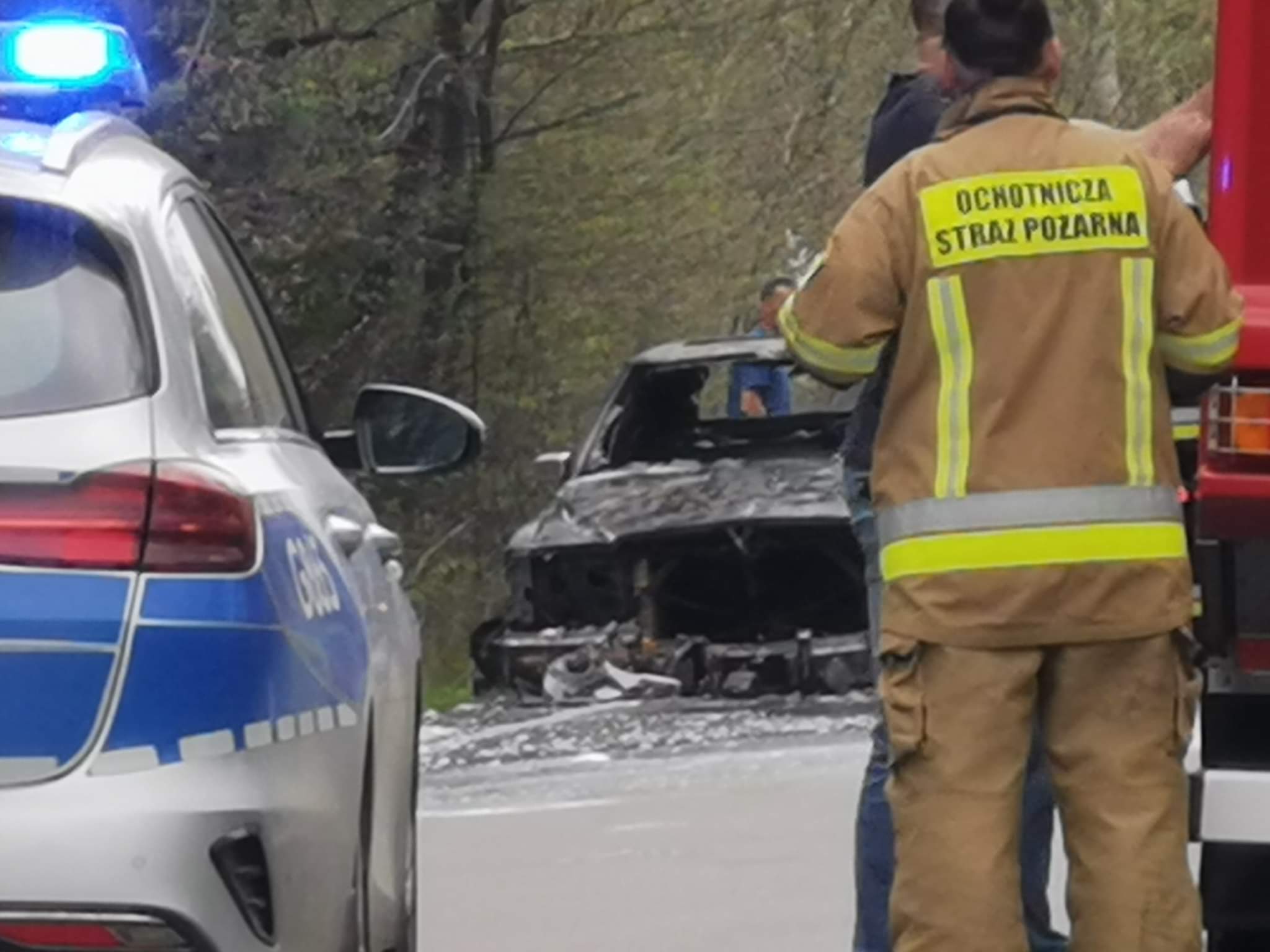 Łyczanka, pożar samochodu klasycznego