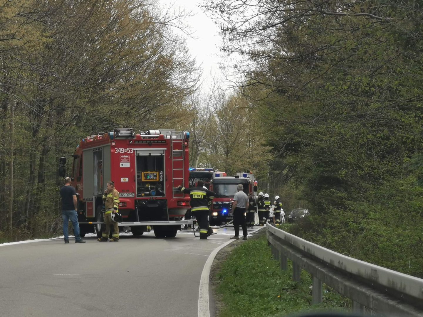 Łyczanka, pożar samochodu klasycznego