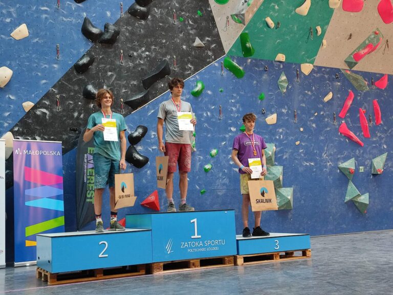 Jasiek Gurba ze Starego Sącza Mistrzem Polski we wspinaczce sportowej