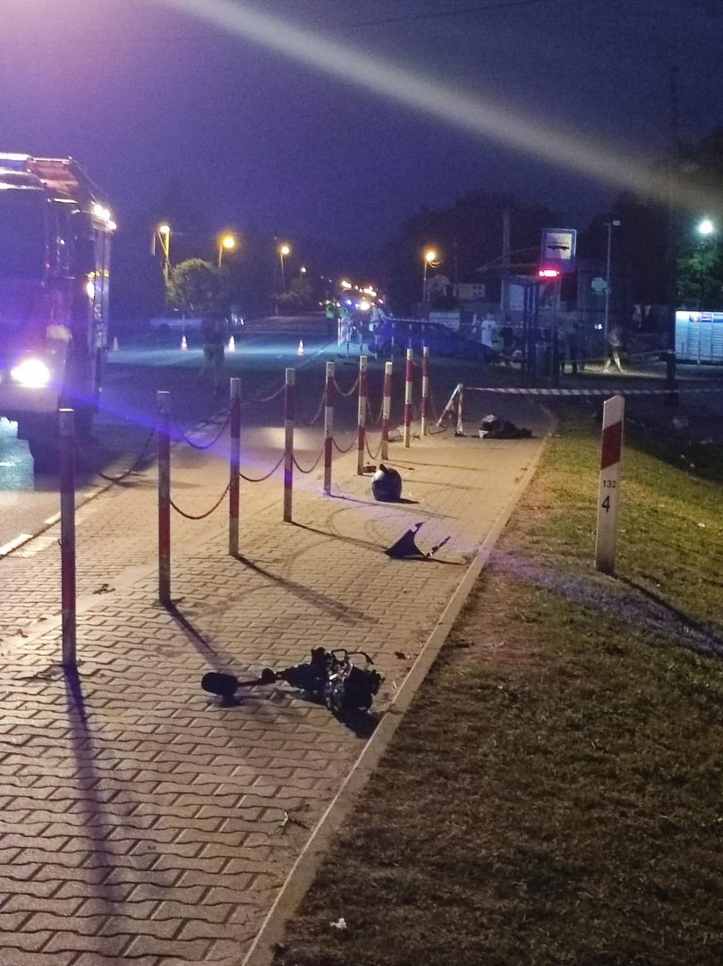 Chełmiec, nie żyją dwie osoby, wypadek na motocyklu