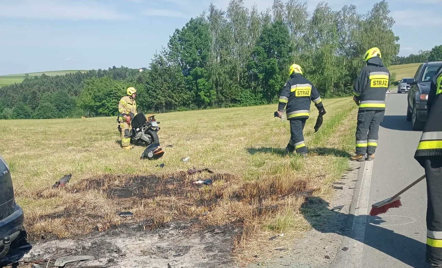 Korzenna wypadek motocykla