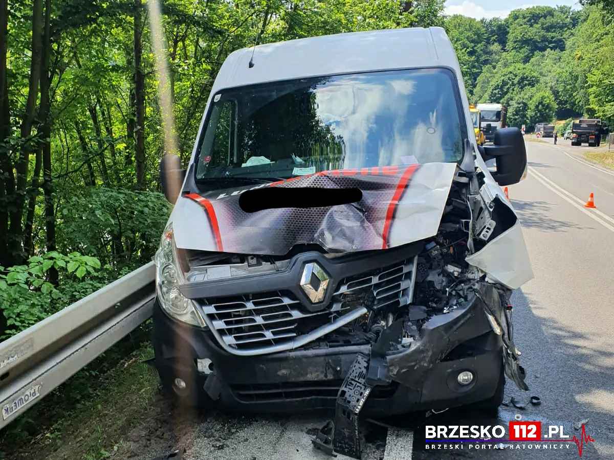 Wytrzyszczka, wypadek, droga zablokowana