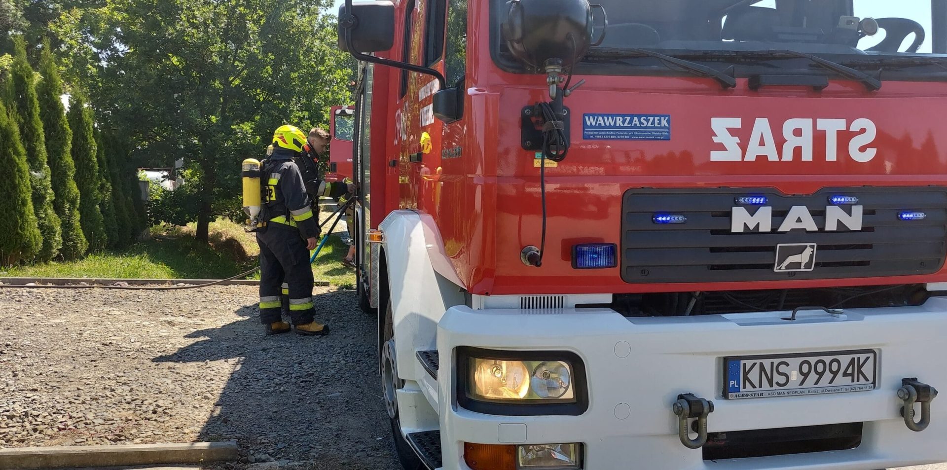 Trzycierz pożar w kotłowni