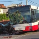 MPK, Nowy Sącz, wypadek, autobus, osobówka