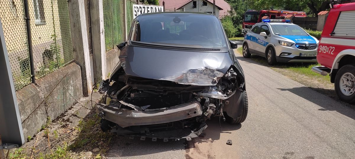 Rytro, zderzenie samochodu z pociągiem