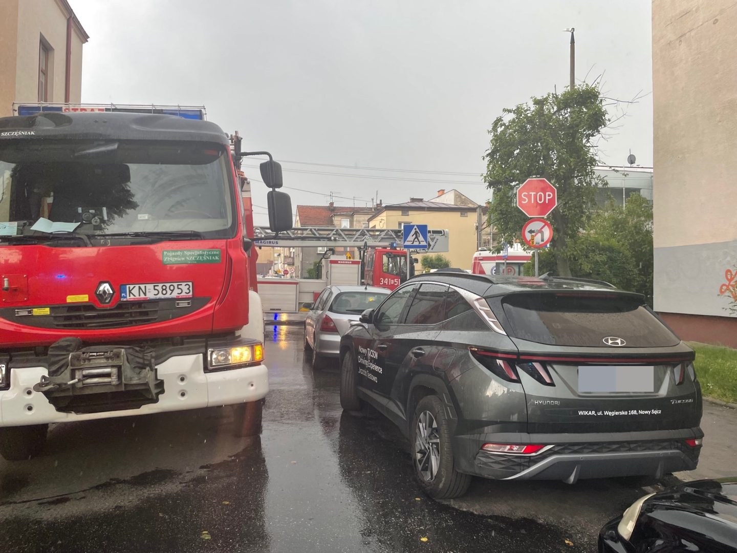 Żywiecka, pożar w łazience