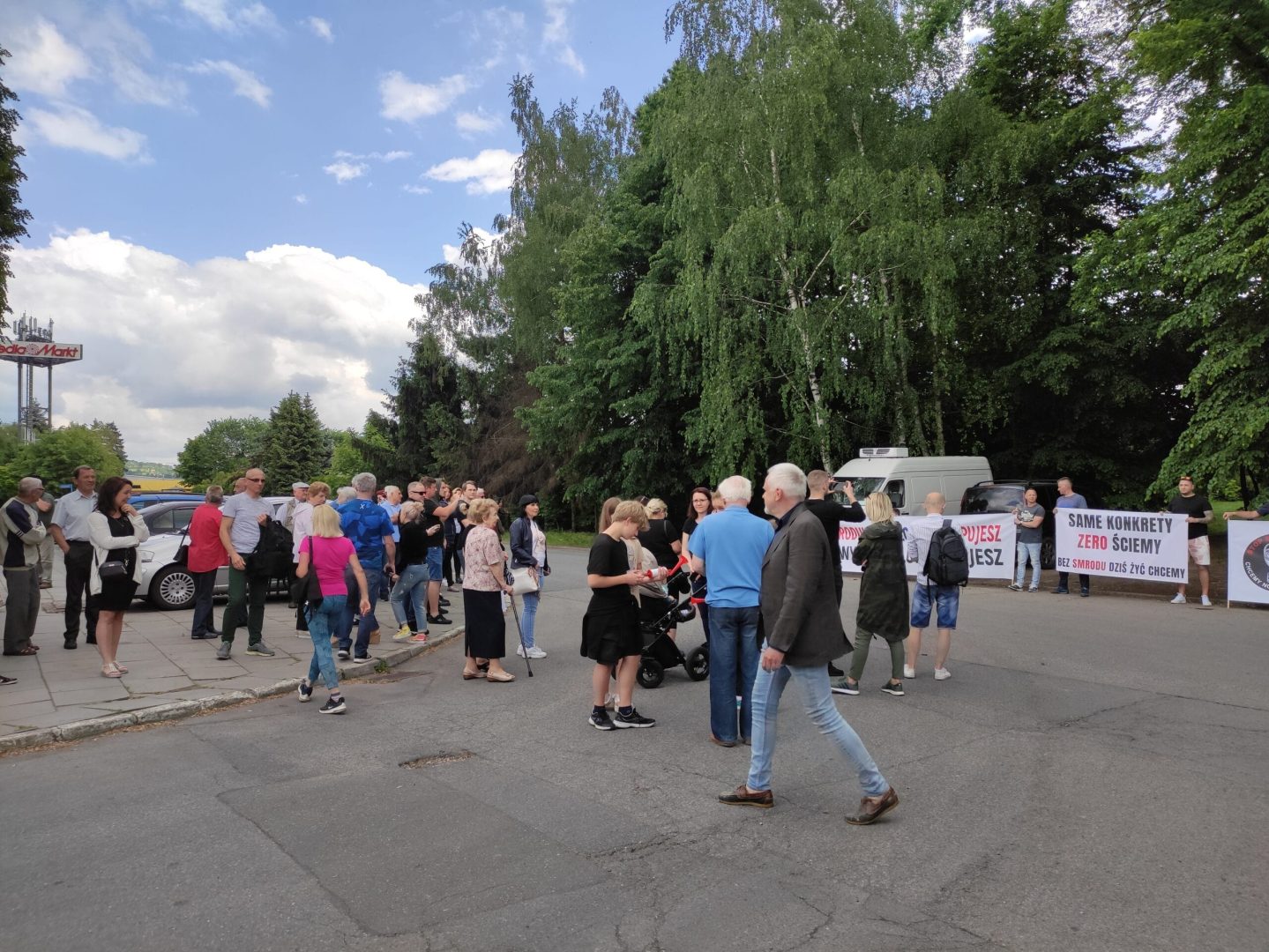 Nowy Sącz protest pod OSM