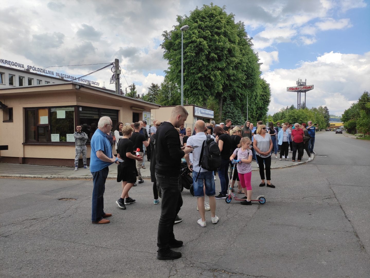 Nowy Sącz protest pod OSM