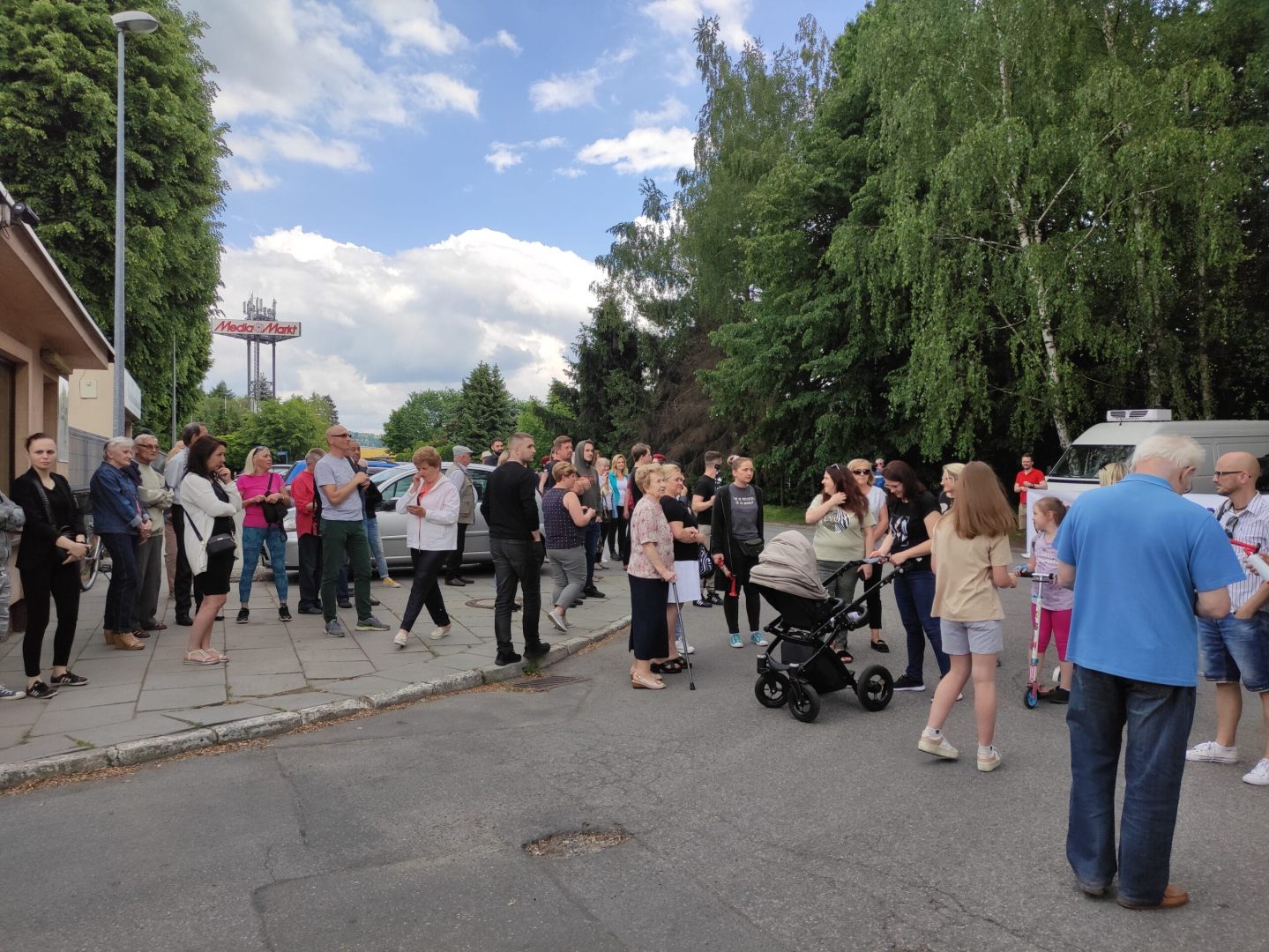 Nowy Sącz protest pod OSM