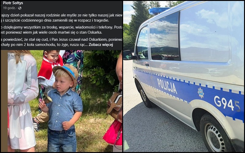 Jazowsko, Oskar, trzyletnie dziecko, procesja, Boże Ciało, wypadek, 78-latka wjechała w procesję