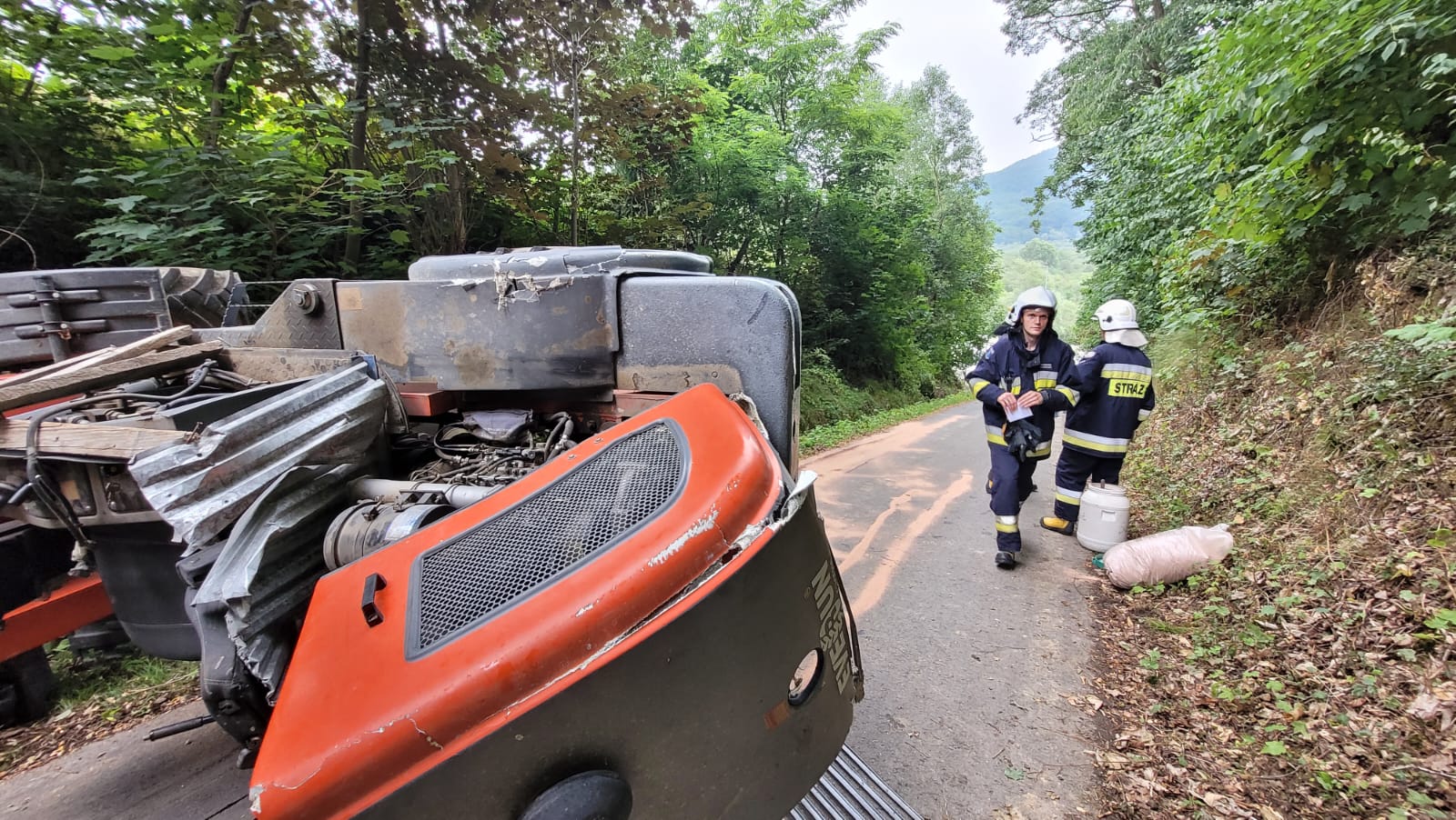 wypadek traktor Tęgoborze / Białawoda