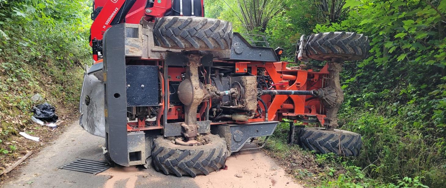 wypadek traktor Tęgoborze / Białawoda