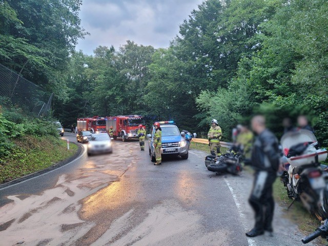 Żegiestów. Kolejne zderzenie z udziałem motocyklisty