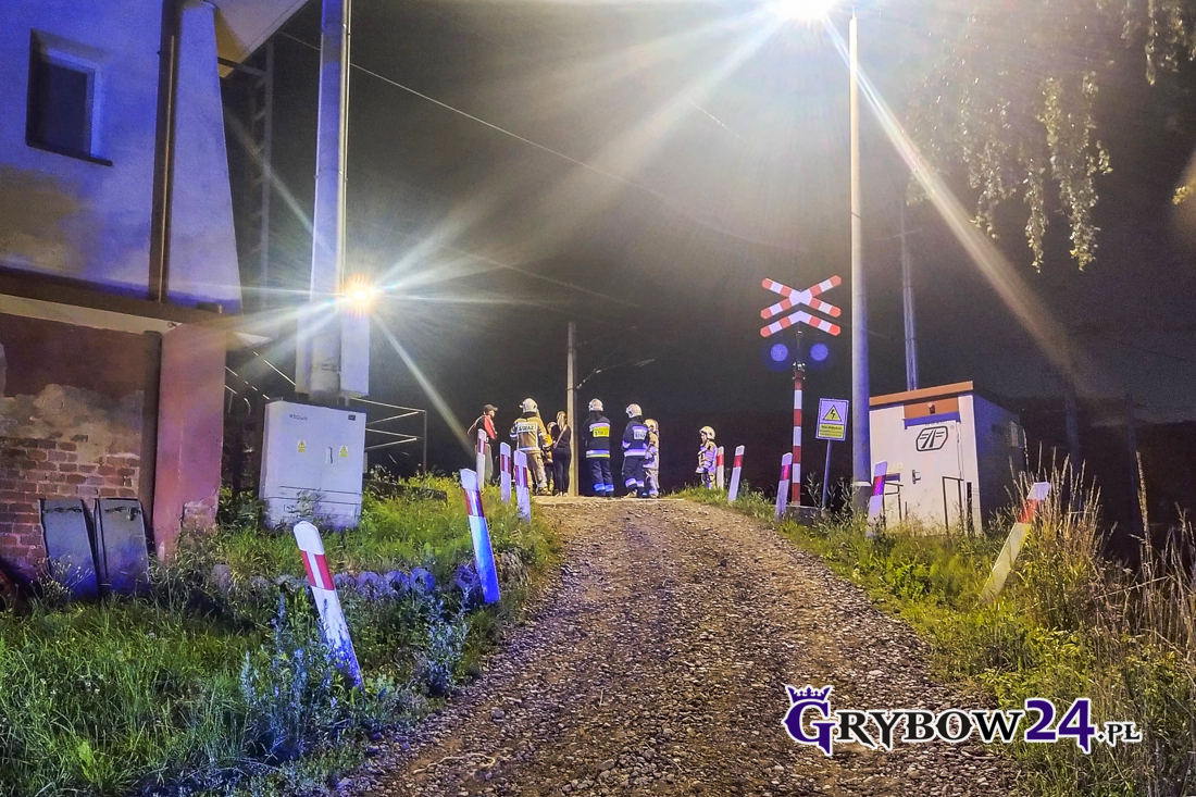 Grybów, wypadek na torach