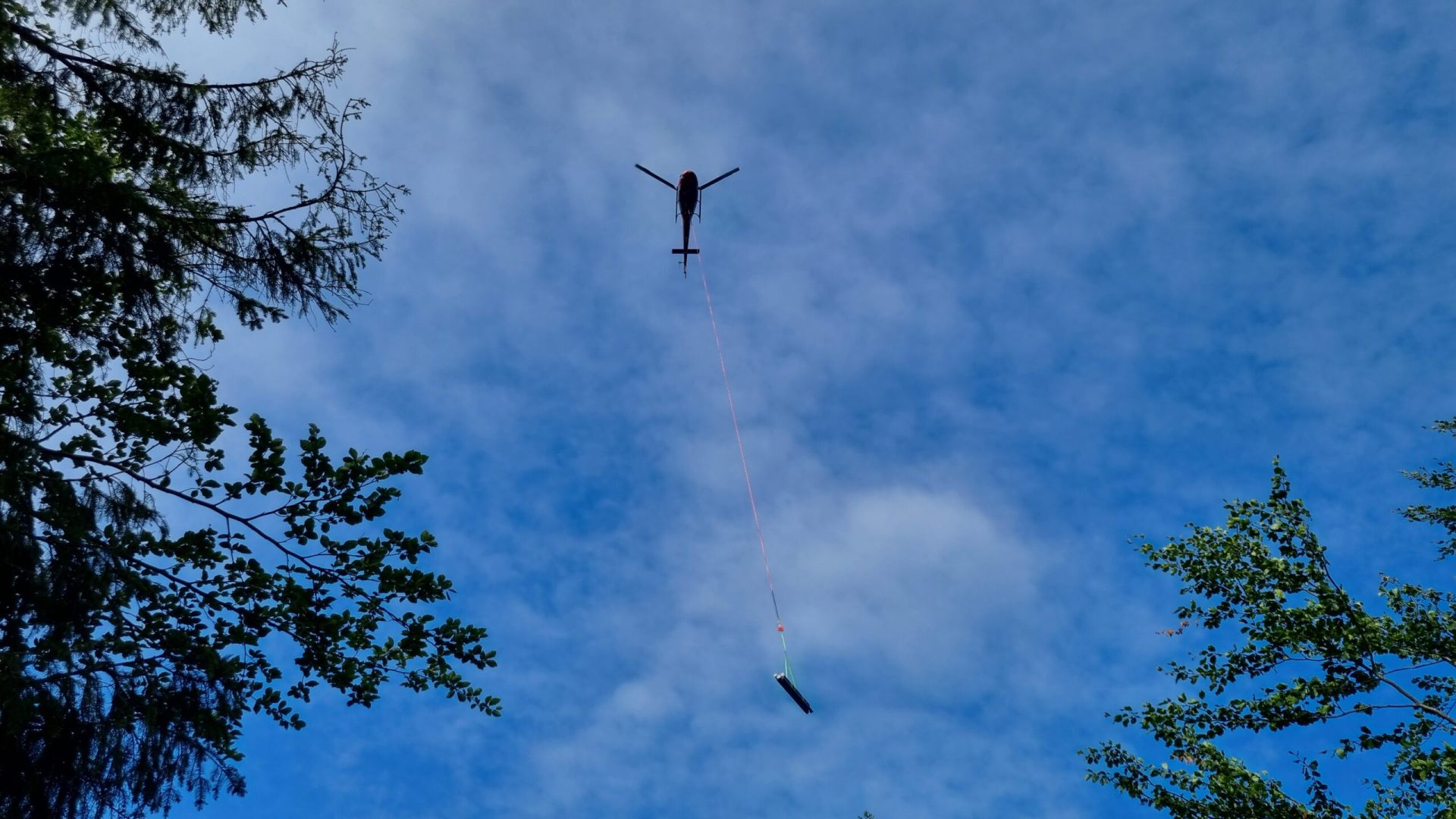 Mogielica, wieża widokowa, budowa, helikopter, śmigłowiec