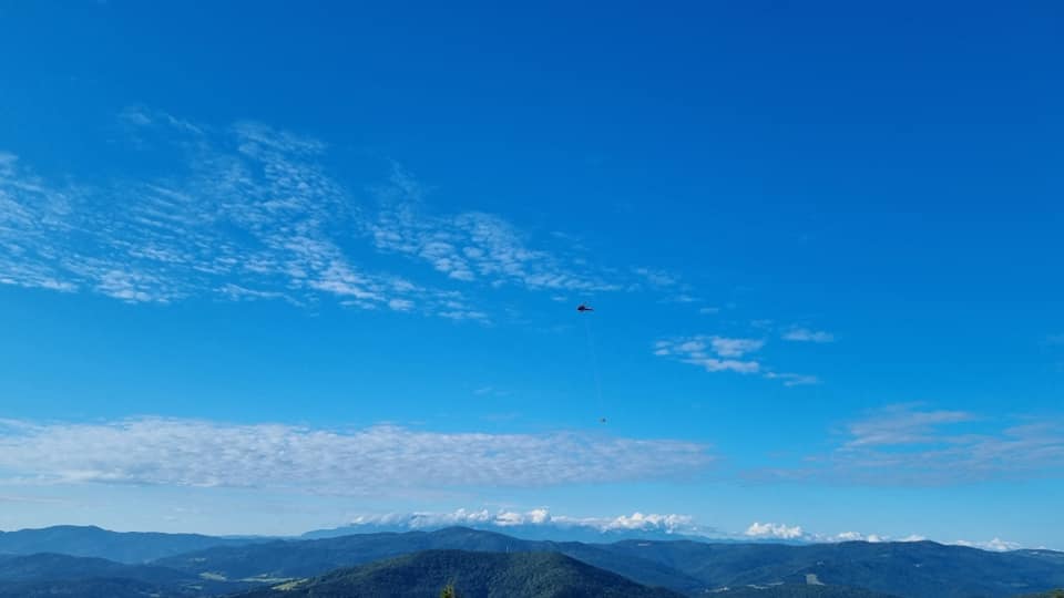 Mogielica, wieża widokowa, budowa, helikopter, śmigłowiec