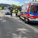 wypadek skutera z samochodem osobowym, Stróże, Biała Niżna