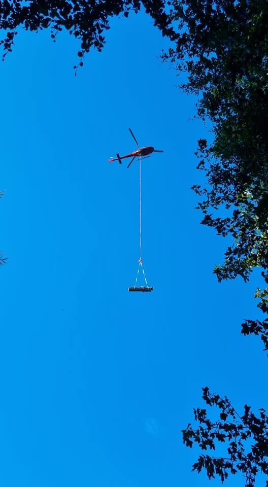 Mogielica, wieża widokowa, budowa, helikopter, śmigłowiec