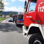wypadek skutera z samochodem osobowym, Stróże, Biała Niżna