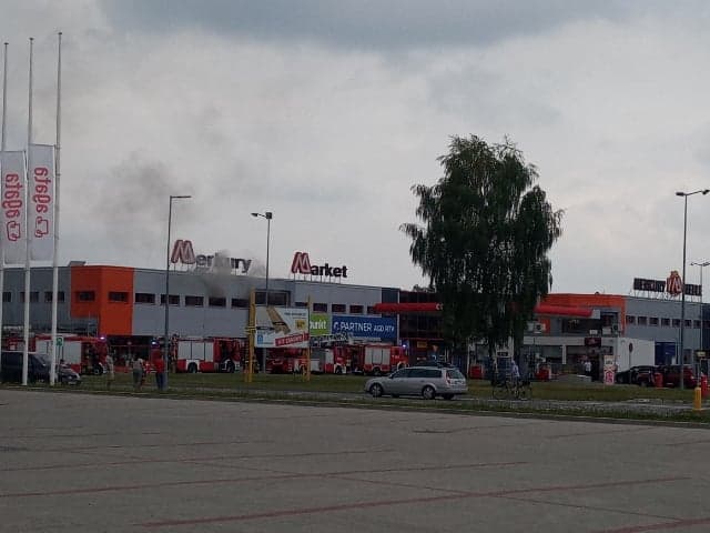 Nowy Sącz, pożar Merkury Market