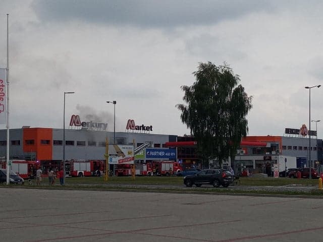 Nowy Sącz, pożar Merkury Market