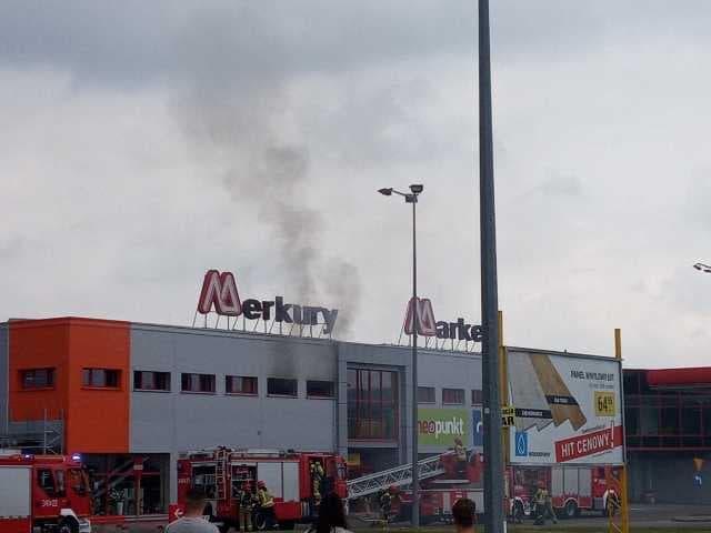 Nowy Sącz, pożar Merkury Market