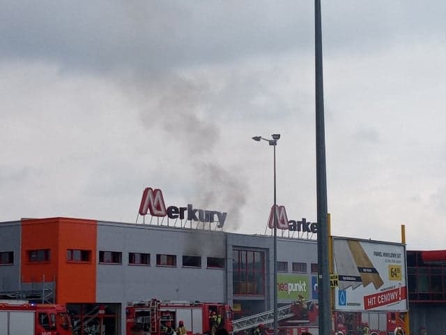 Nowy Sącz, pożar Merkury Market