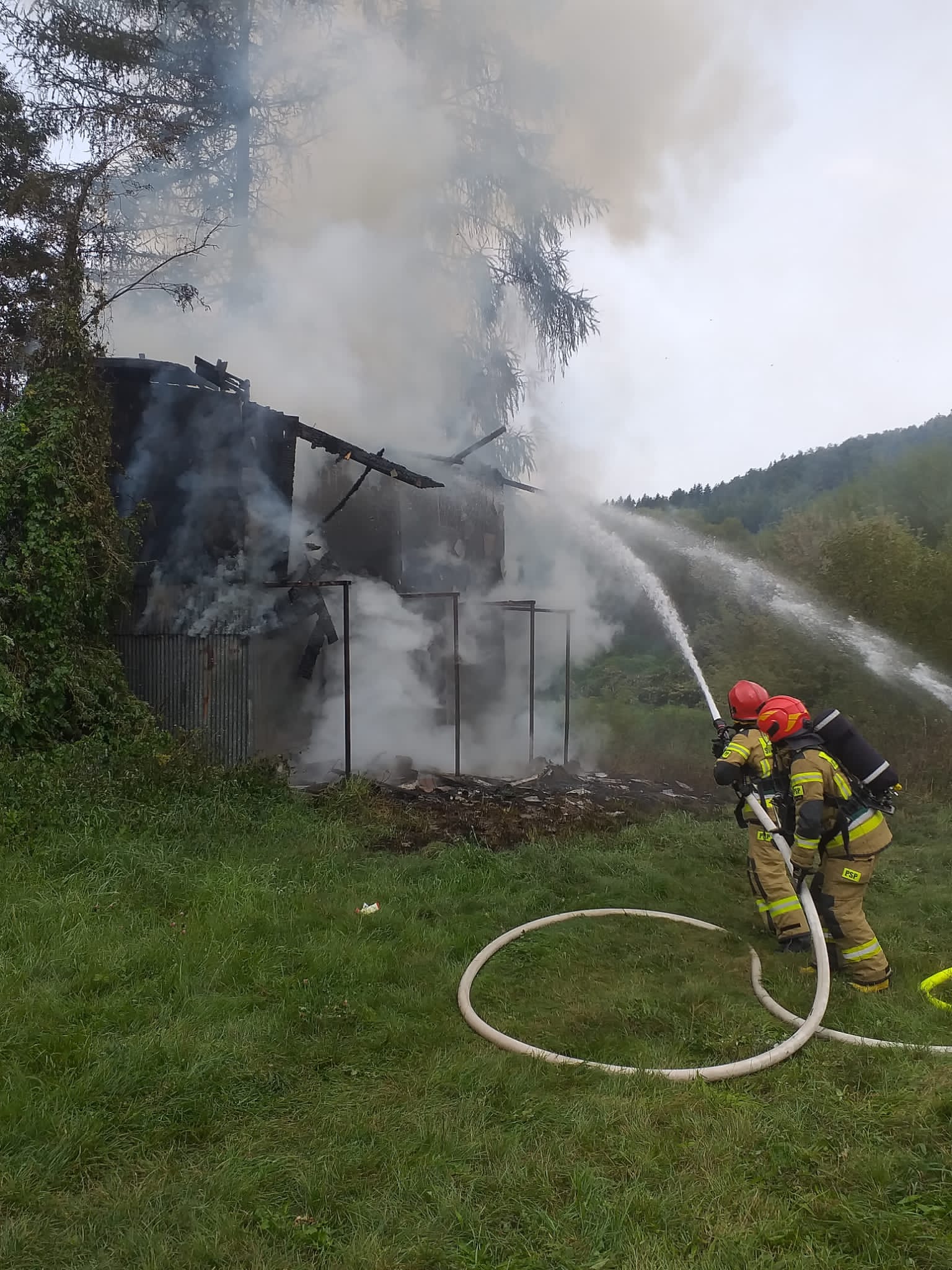pożar w Marcinkowicach