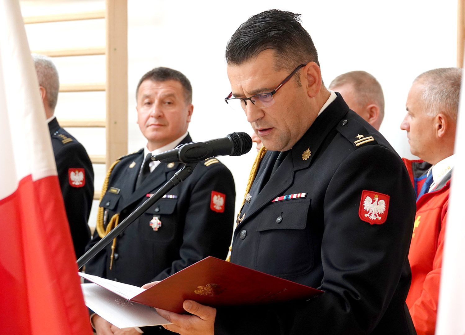 komendant PSP Paweł Motyka, Waldemar Kuźma, przekazanie władzy