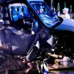 Cieniawa - samochód wjechał w palety z kostką brukową