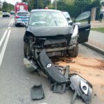 Zderzenie na ul. Nawojowskiej w Nowym Sączu