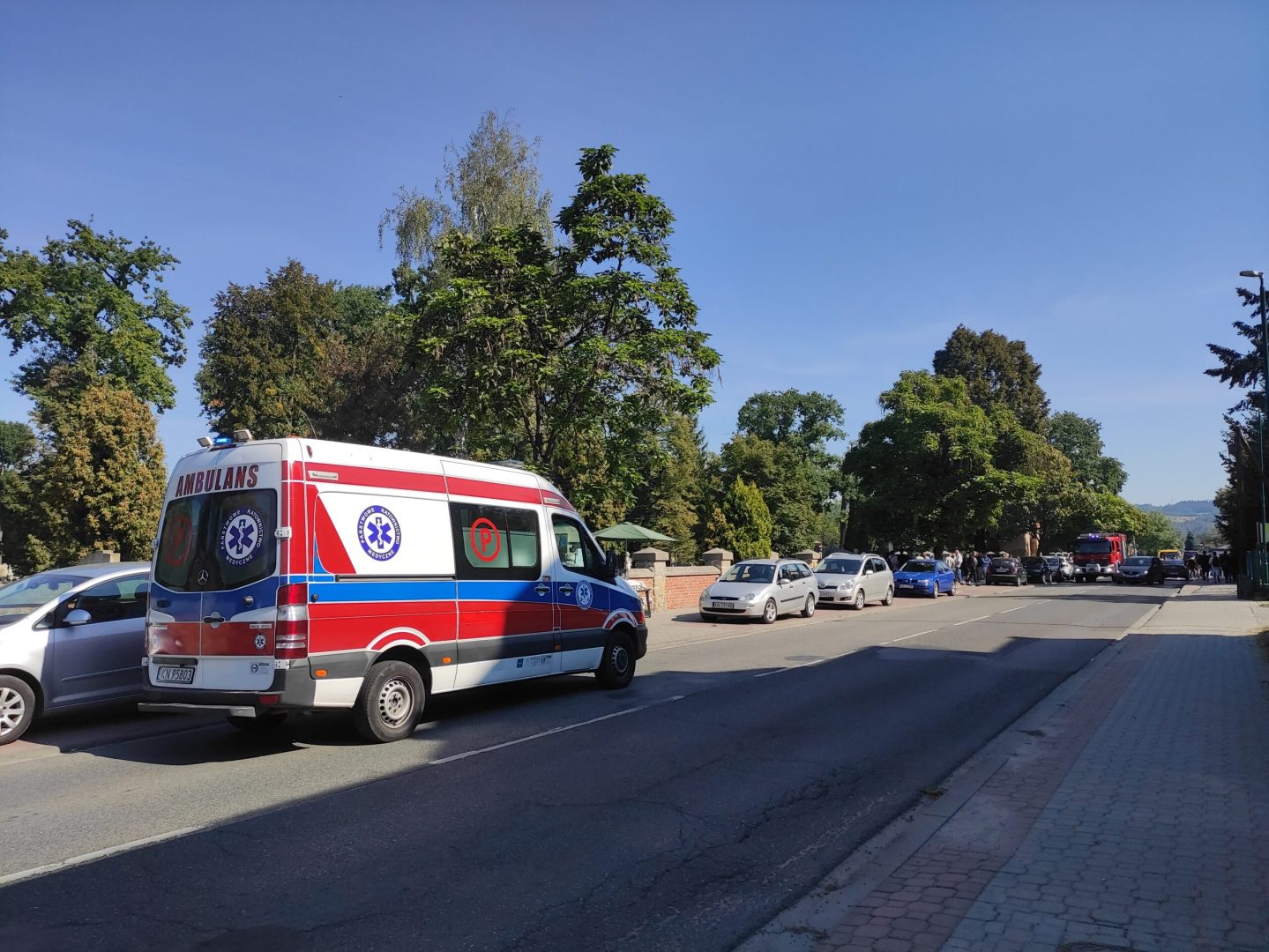 Akcja ratunkowa na cmentarzu, Nowy Sącz