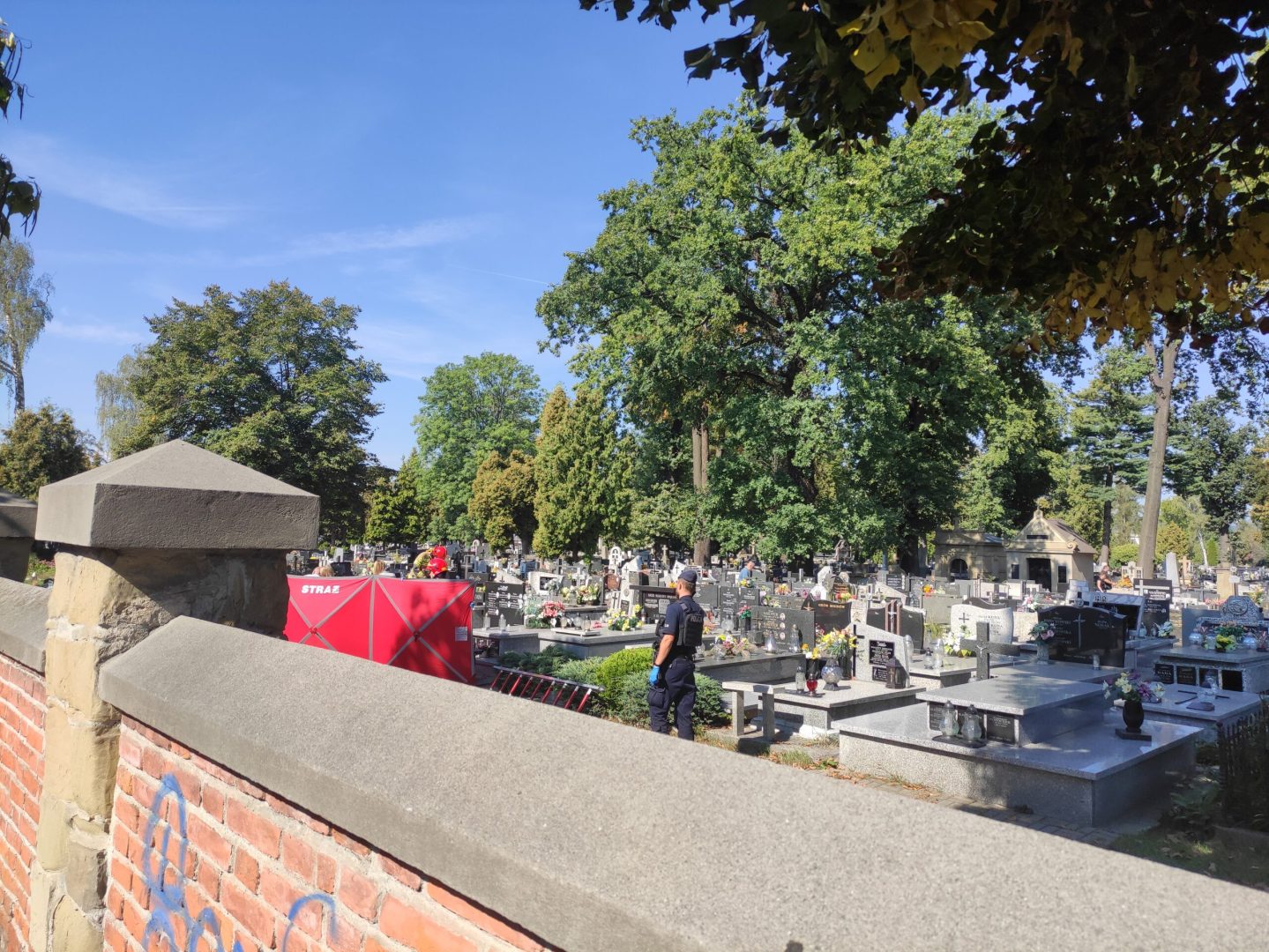 Akcja ratunkowa na cmentarzu, Nowy Sącz