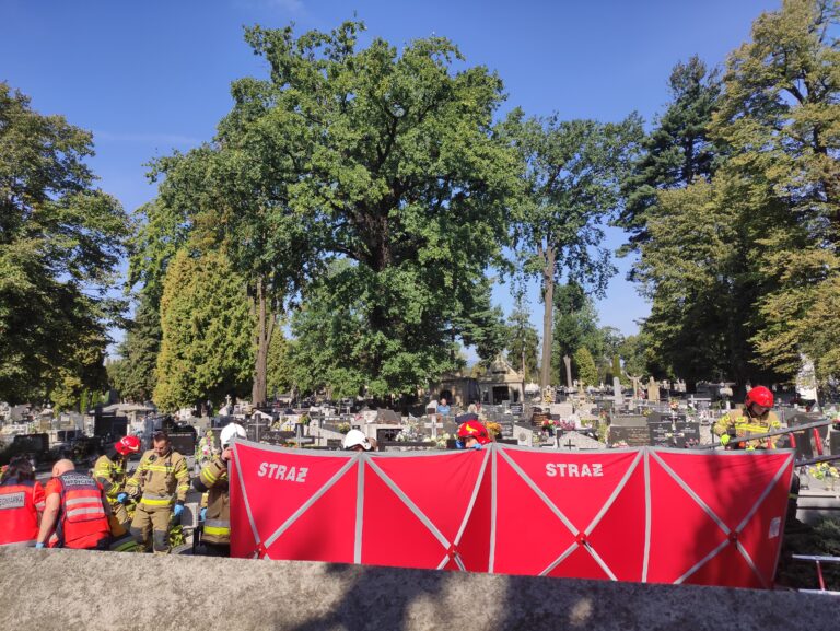 Akcja ratunkowa na sądeckim cmentarzu komunalnym