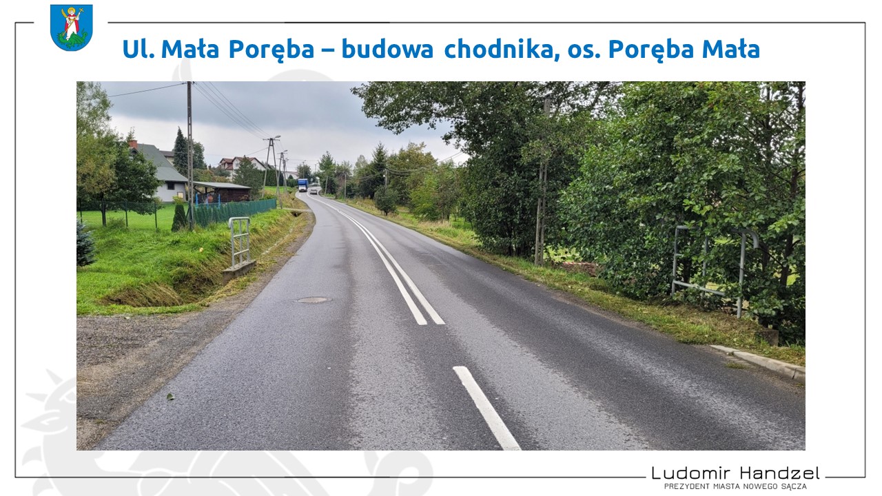 inwestycje drogowe, nowy sącz, lubomir handzel