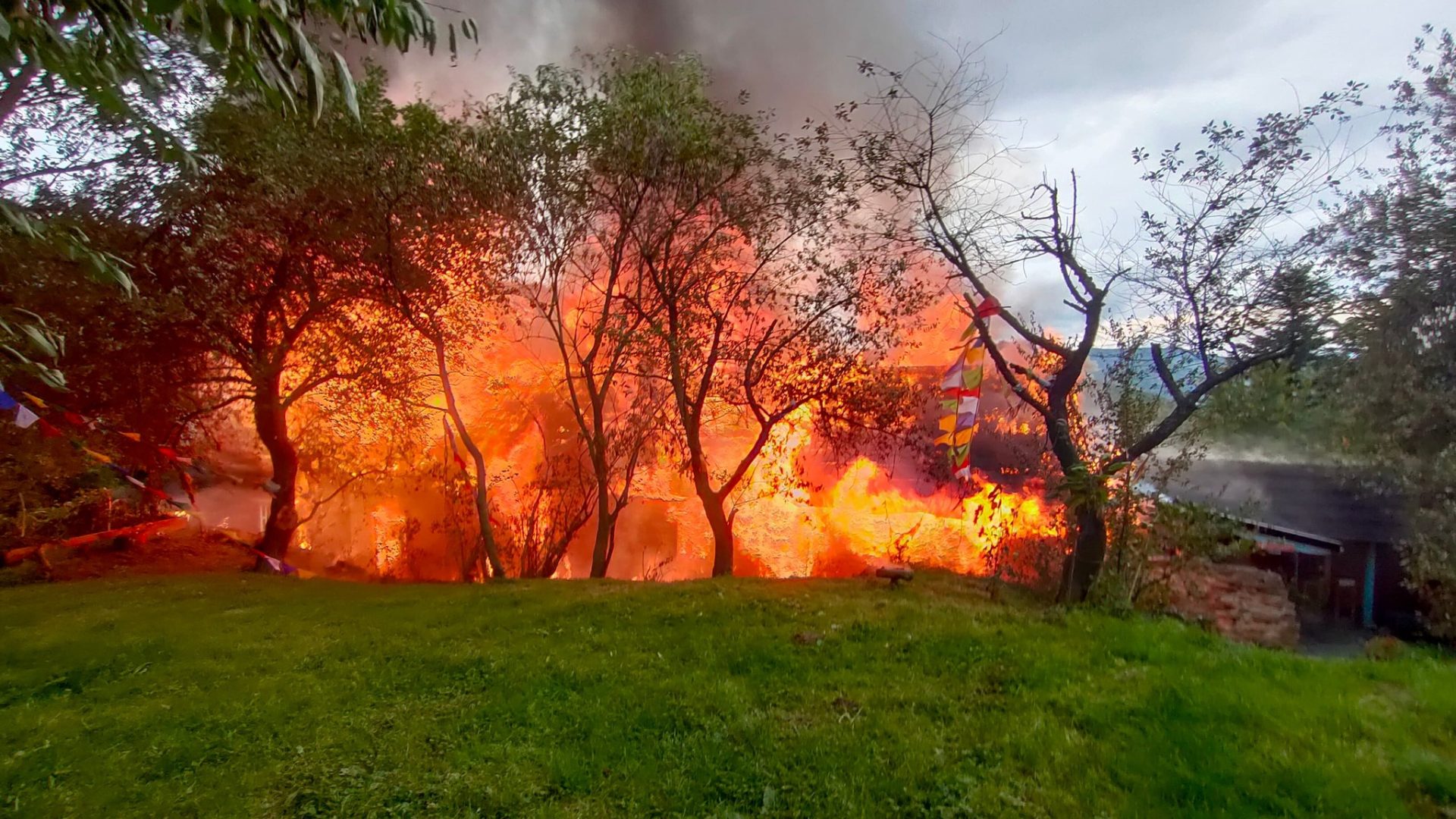 pożar, łazy brzyńskie