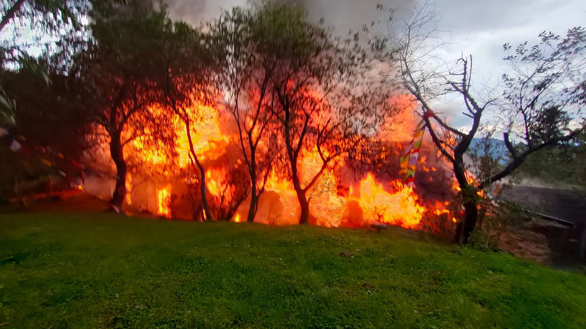 pożar, łazy brzyńskie
