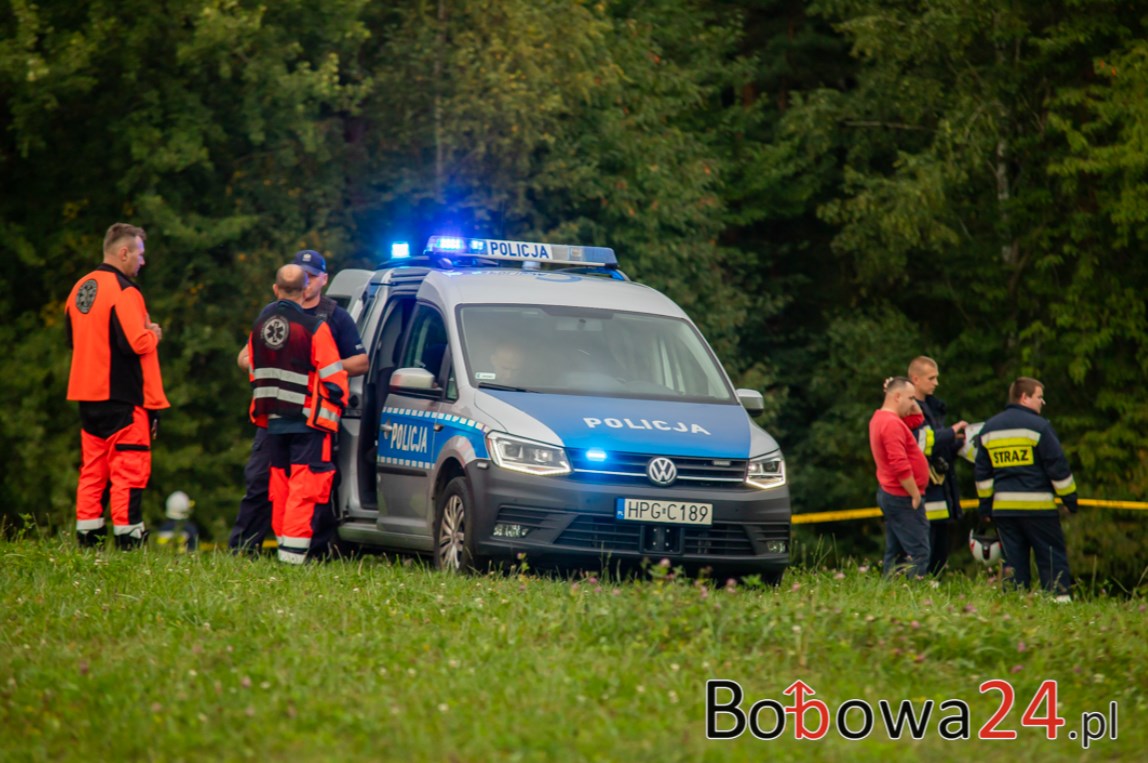 Stróżna, studnia, zasypany mężczyzna