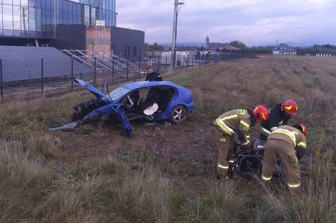 Podrzecze, wypadek, obwodnica zachodnia Nowego Sącza, LPR