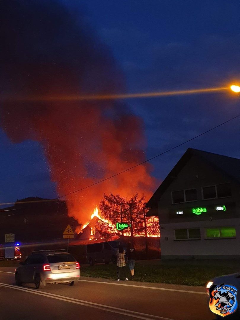 pożar, Zajazd Beskid, Jazowsko